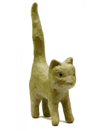 Фигурка из папье-маше объемная Кошка длинный Хвост 9,3*3,5*16,5см (АР129)
