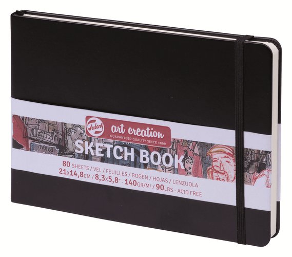 Скетчбук А5, Art Creation, 80 листов, чёрная обложка