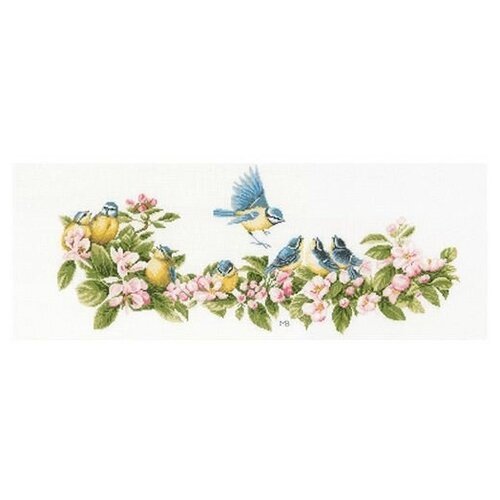 Lanarte Набор для вышивания Лазоревки и цветы 61 х 26 см (PN-0173176)