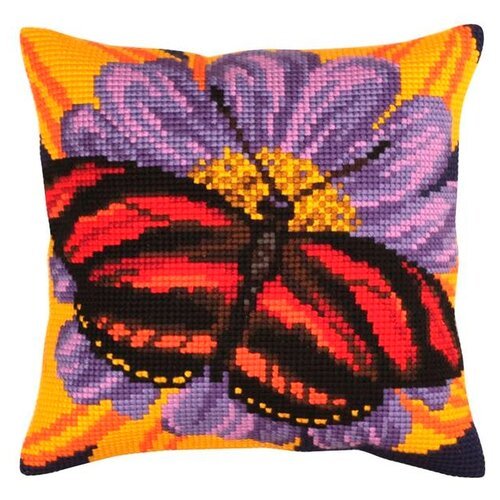 Collection D'art Набор для вышивания Бабочка на цветке (5306), 40 х 40 см