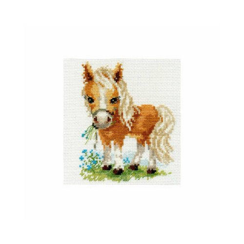 Набор для вышивания Алиса 0-114 Белогривая лошадка 12 х 14 см