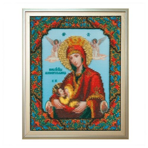 Набор для вышивания бисером 'Икона Божьей Матери Млекопитательница', 17,3x21,7 см, арт. Б-1044