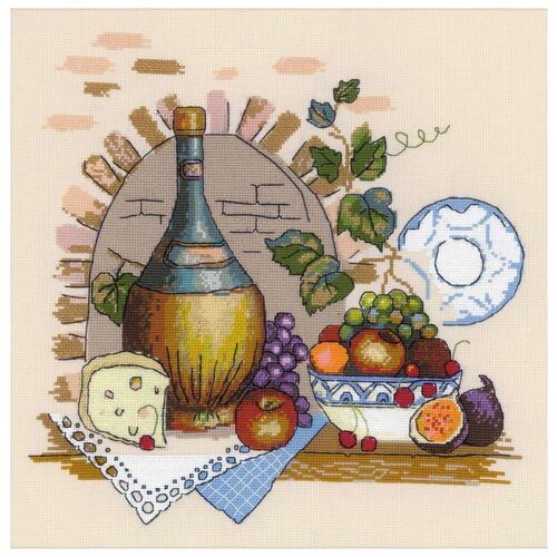 Риолис Набор для вышивания 1303 'Натюрморт с сыром', разноцветный, 1 шт., 35 х 35 см