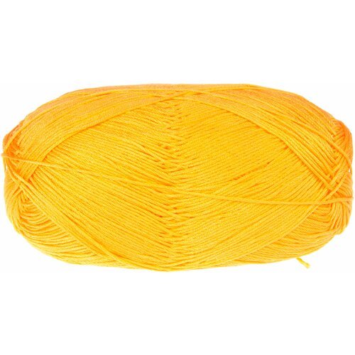 Пряжа Пехорка Детский хлопок жёлто-оранжевый (485), 100%мерсеризованный хлопок, 330м, 100г, 1шт