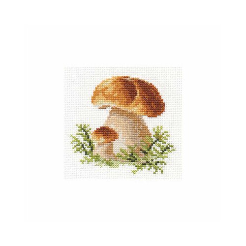 Набор для вышивания Алиса 0-144 Белые грибы 10 х 10 см
