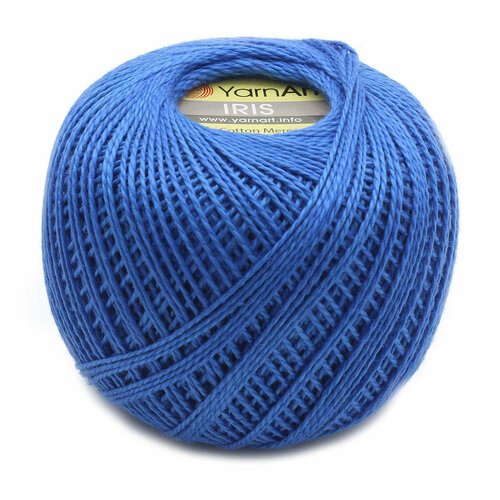 Пряжа для вязания YarnArt 'Iris' 20гр 138м (100% мерсеризованный хлопок) (922 синий), 10 мотков