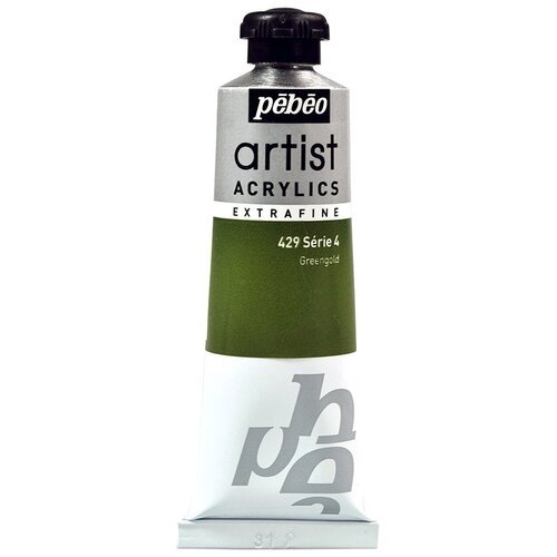 Краска акриловая Pebeo Artist Acrylics extra fine, №4, 37 мл, золотисто-зеленый
