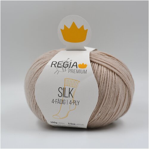 Пряжа SILK Regia Premium (100г/400м), цвет 00020 (бежевый), 1 шт.