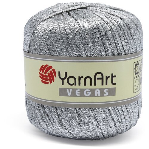 Пряжа для вязания YarnАrt 'Vegas' 50гр 150м (60% вискоза, 40% металлик) (42 золото), 4 мотка