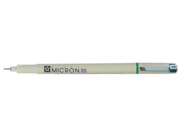 Капиллярная ручка «Pigma Micron», Sakura, 0.45 мм, зелёная