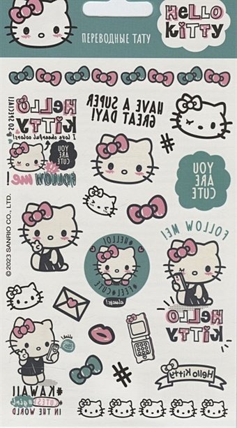 Наклейки-тату переводные 110*200 (Hello Kitty)