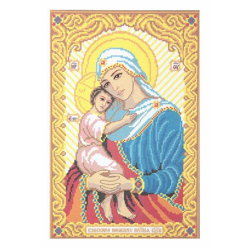 Канва с рисунком для вышивания крестом искусница Пресвятая Богородица Взыскание Погибших, 44*30см, 1шт