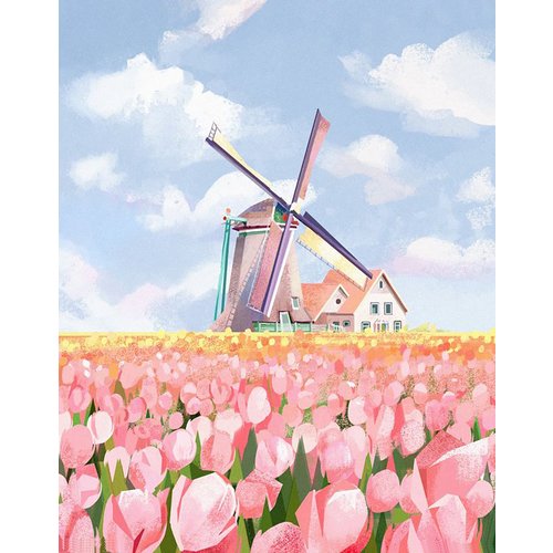 Картина по номерам Поле тюльпанов 40х50 см Hobby Home