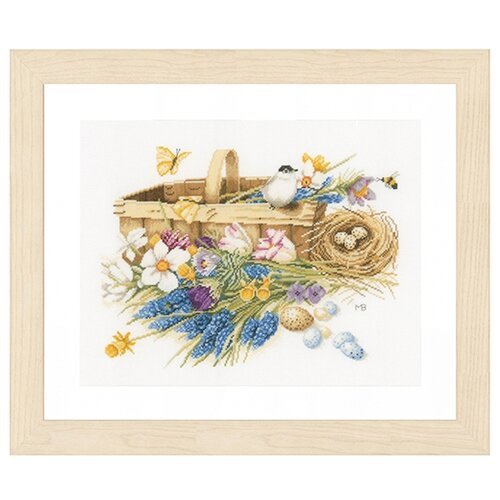 Lanarte Набор для вышивания Корзина весенних цветов (0155028-PN), 39 х 32 см
