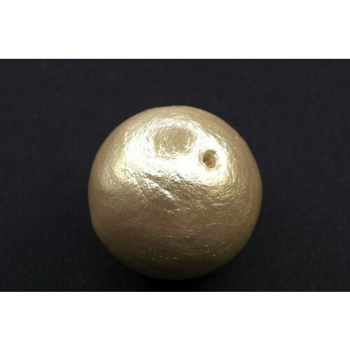 Хлопковый жемчуг Miyuki Cotton Pearl 25мм, цвет Off-White, 744-018, 1шт