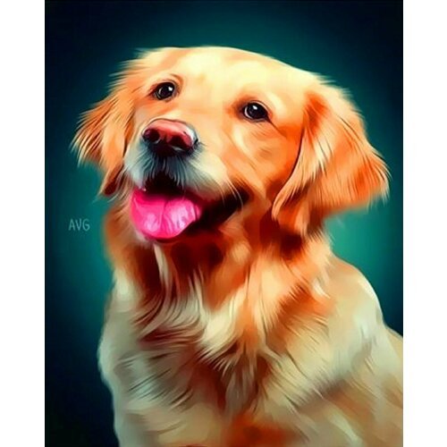 Картина по номерам на холсте с подрамником (размер 30х40 см) Собака