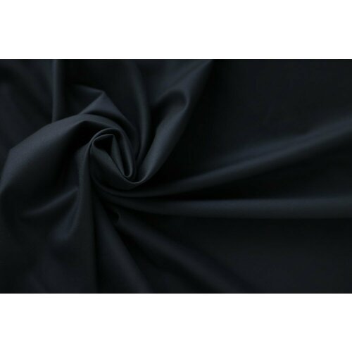 Ткань костюмная шерсть с эластаном (цвет иссиня черный)
