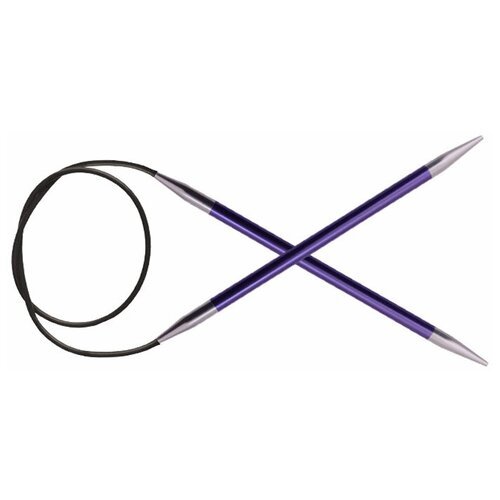 47075 Knit Pro Спицы круговые Zing 7мм/40см, алюминий, аметистовый (фиолетовый)