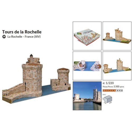 Сборная модель из керамики Aedes Ars (Испания), порт La Rochelle, 630х230х270, 5500 деталей, сложность 6/10