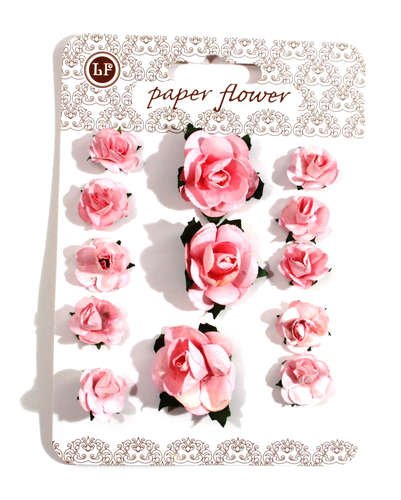 Набор для творчества, Цветы Paper Flower 3 больш.+10маленьк., розовые