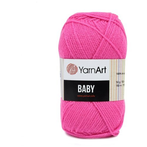 Пряжа YarnArt 'Baby' 50гр. 150м (100%акрил) (174 мальва), 5 мотков