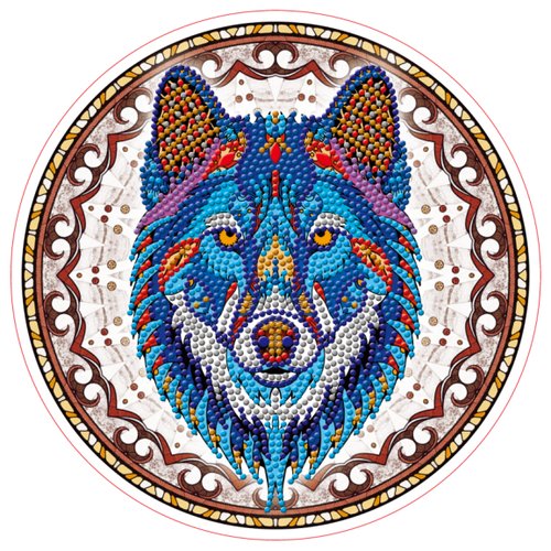 Рыжий кот Набор алмазной вышивки 'Яркий волк' (YKH32) 24 см