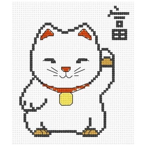 Набор для вышивания «Кот удачи», 8x12 см, Овен
