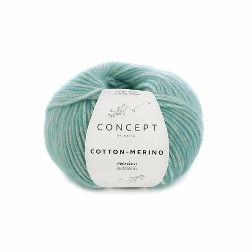Пряжа для вязания Katia Cotton-Merino (129 Light green)