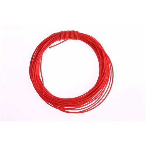 Капроновый шнур, яркий, сверхпрочный Dyneema, красный 1.5 мм, на разрыв 150 кг длина 5 метров.