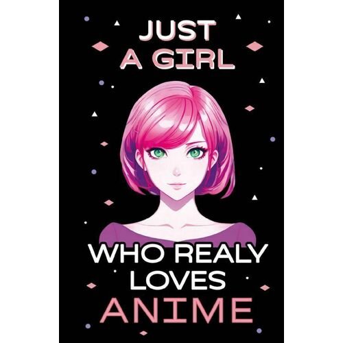 Скетчбук Just A Girl Who Loves Anime (темный), 138х212 мм, твердый переплет, 96 стр